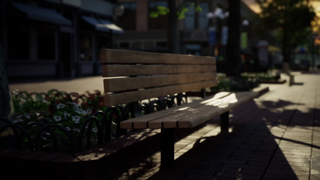 비어있는 거리가 있는 작은 마을