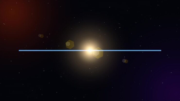Grafica in movimento astratta con luce brillante ed esagoni fluttuanti