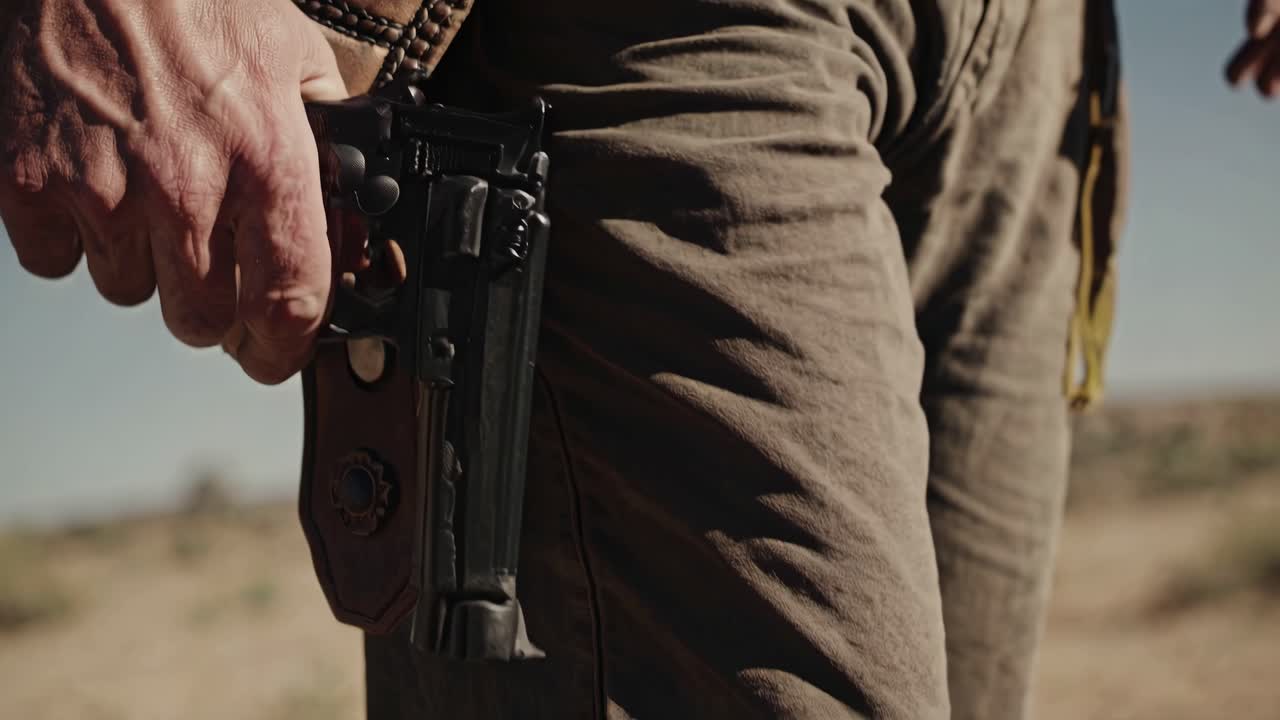 Cowboy holding a pistol