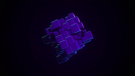 composizione astratta del cubo 3d