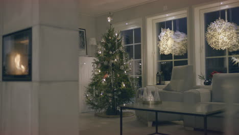 cozy christmas decor in cozy living room