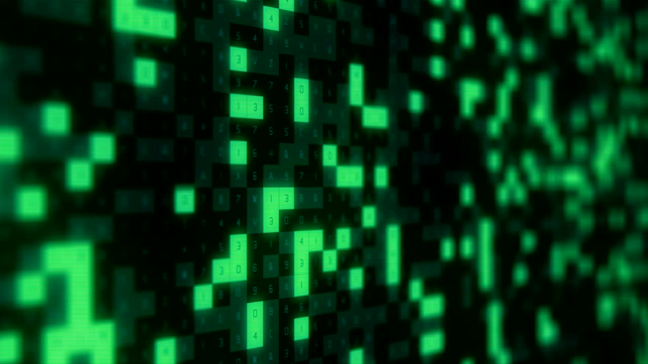 concepto de codificación hexadecimal 4k. fondo futurista con números y letras.