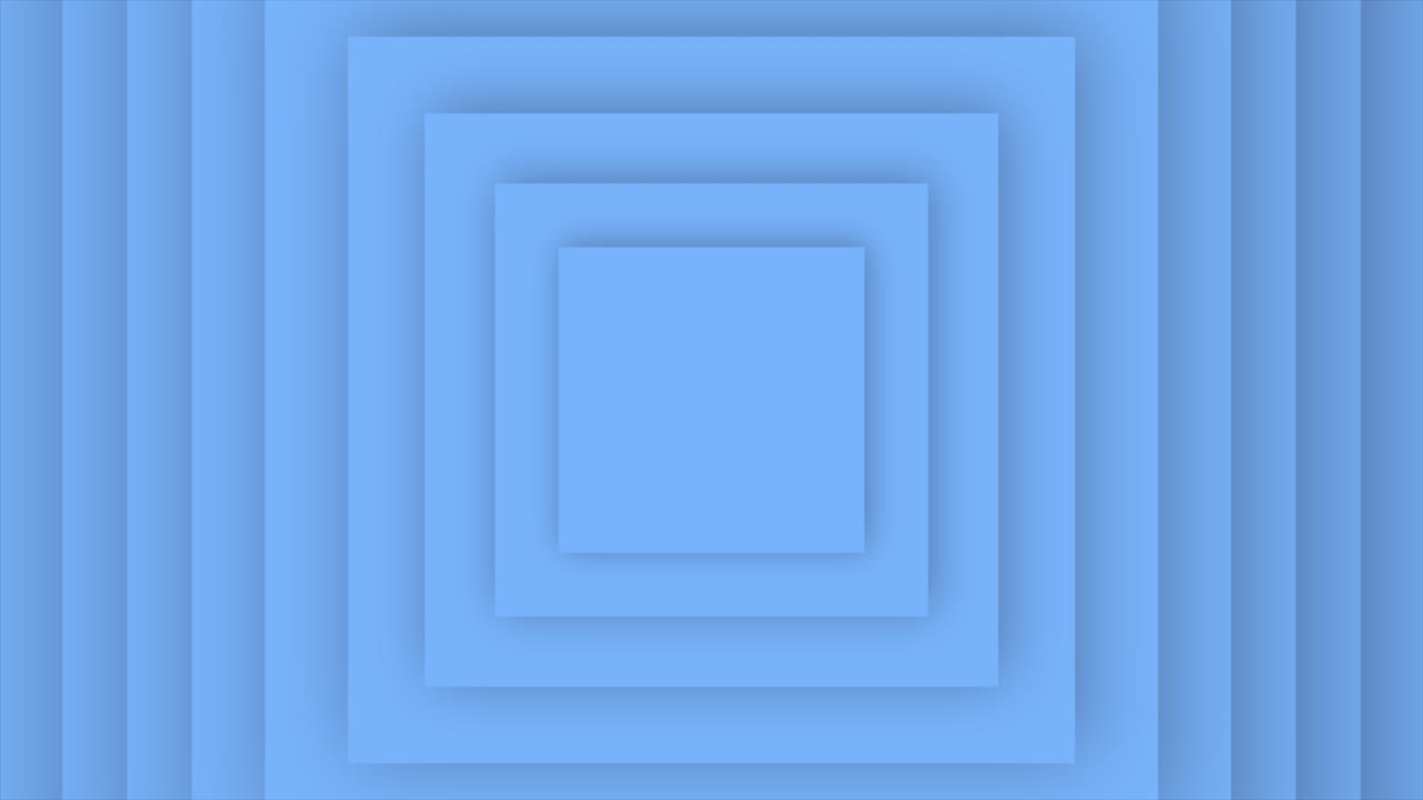 Motion geometric gradient blue hypnosis squares retro abstract background
