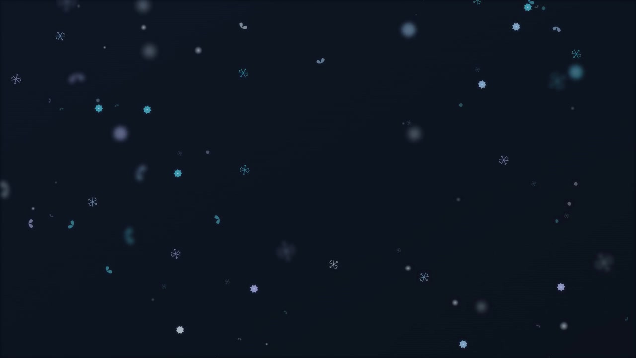 Abstract Motion Background With Floating Blue Snowflake Icons