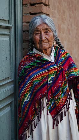 elderly woman in traditional clothing