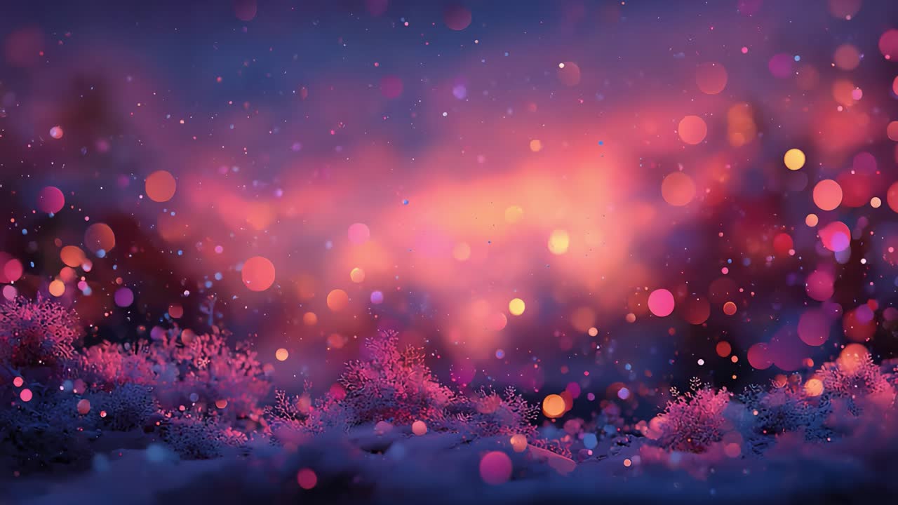 A Captivating Display of Multicolored Bokeh Lights Against a Dreamy Background with Soft Floral Elements, Creating a Whimsical Atmosphere of Serenity and Beauty