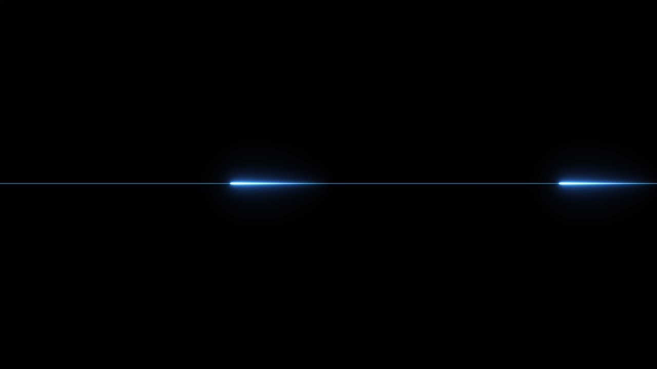 Abstract Blue Line on Black Background