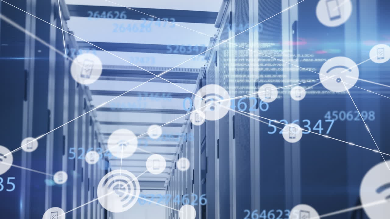 번호와 서버를 통해 연결의 애니메이션