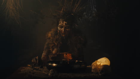 a witch in an old magical hut cast a curse