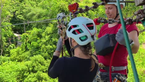ziplining through the jungle