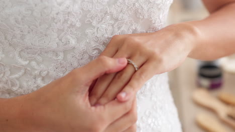 nervous, anxiety and scared bride at wedding