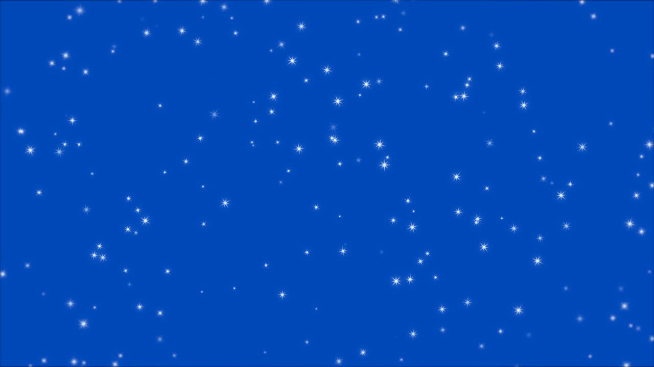 4K. animation of twinkling starlight , the twinkling starlight as crystal spinning motion graphic isolated on blue screen backdrop