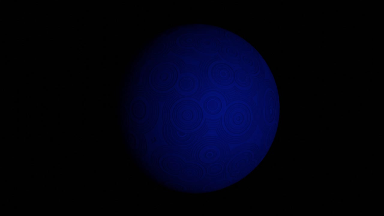 planeta azul abstracto con patrón de círculos