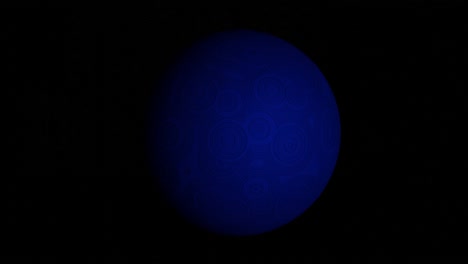 abstract blue planet with circles pattern