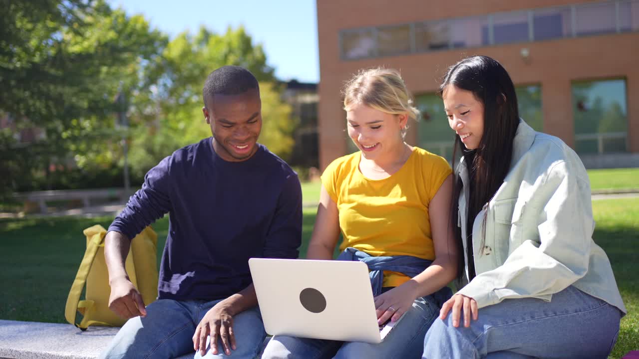 Students Collaborating on Campus