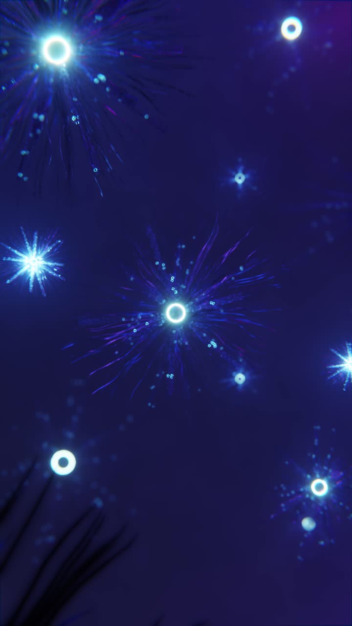 3D illustration. Technology background. Network, connection and data. Vertical 3d Animation