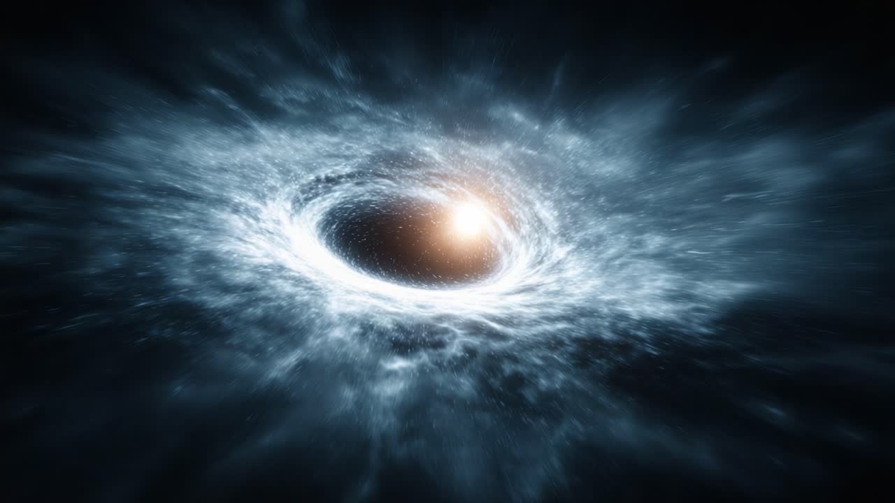 An Awe-Inspiring Celestial Phenomenon: A Stunning Visualization of a Spiraling Galaxy with Brilliant Light at Its Core, Capturing the Essence of Cosmic Beauty