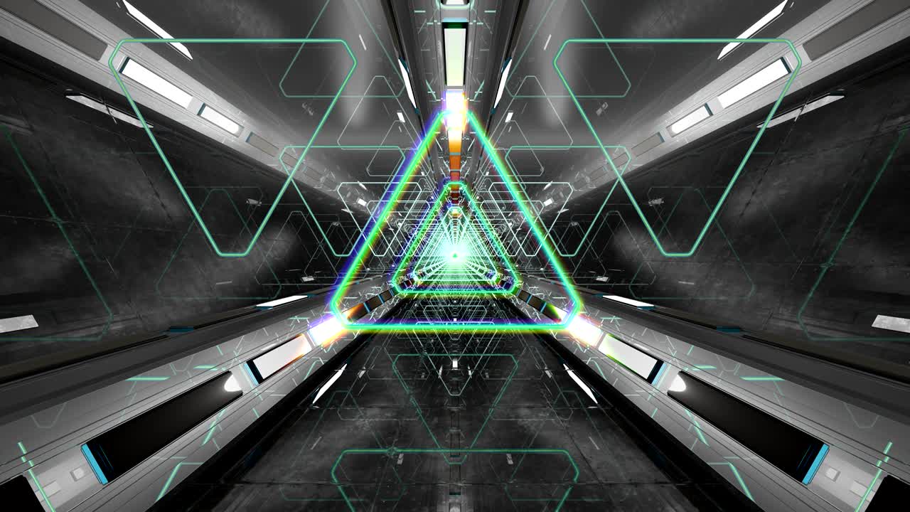 VJ Loop Triangular 3D Tunnel