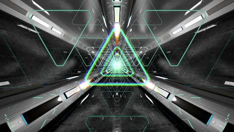 vj loop triangular 3d tunnel