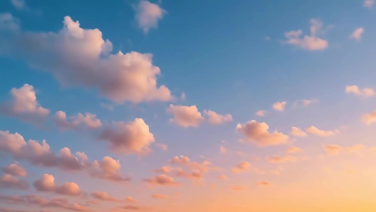 Soft Clouds Drifting Across a Sunset Sky