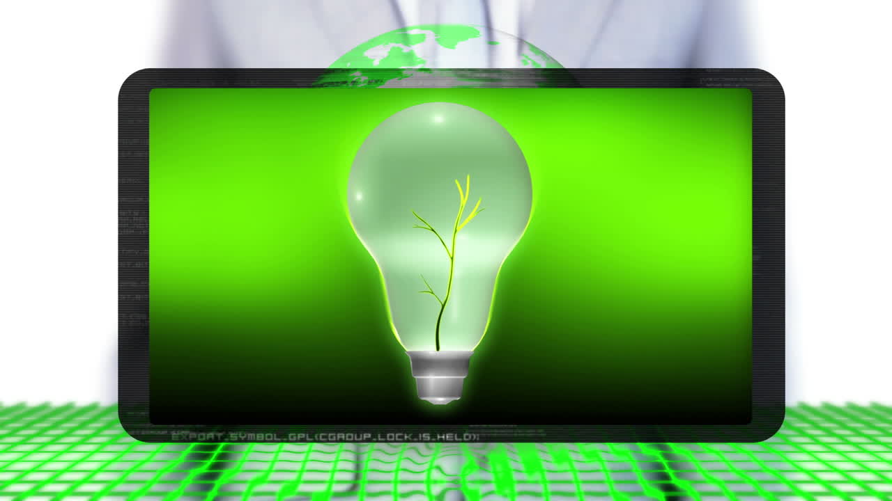 환경 이미지를 선택하는 사업가