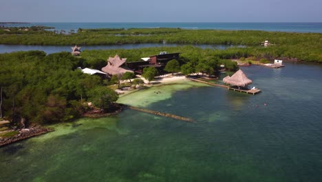 fly over the spectacular island of tintipan, colombia