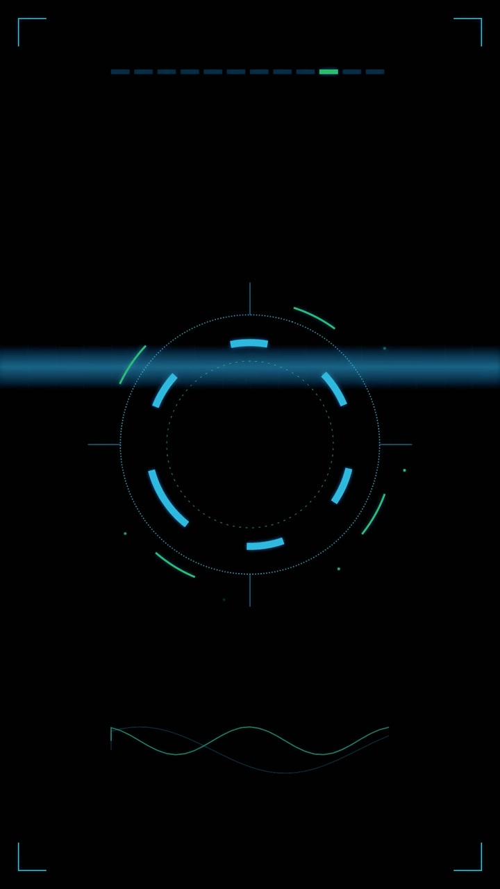 Futuristic Digital HUD Interface Scanning Animation