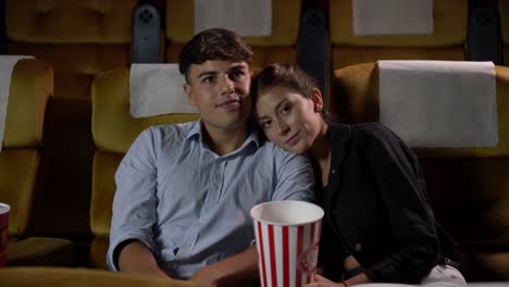 people audience watching movie in cinema theater.