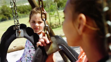 schoolkids playing in playground