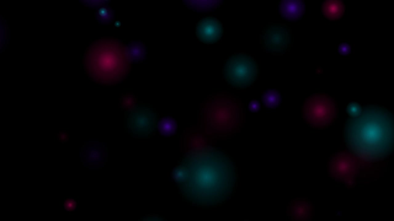 Abstract Motion Background with Floating Teal and Magenta Bokeh Lights