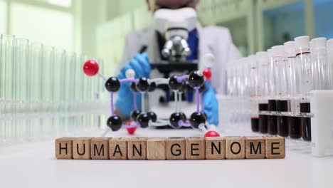 human genome research and dna study in a laboratory