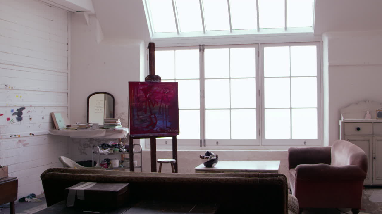 Empty Artist's Studio With Bright Natural Light Shot On R3D