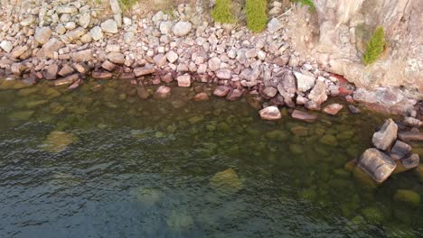 Aerial footage of Palisade head, Lake Superior Tettegouche state park, minnesota