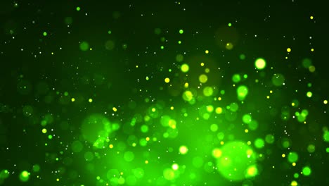 fondo abstracto de partículas de polvo verde que se puede hacer un bucle. video animado de 4k que se puede hacerlo un bucle sin costuras