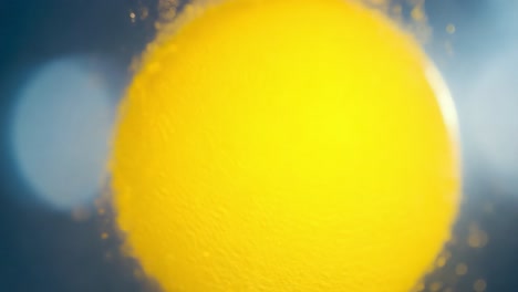 close up of a yellow sphere