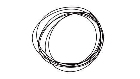 hand drawn scribble circle, logo design element.