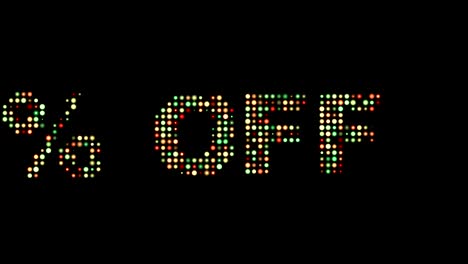 10 percent off front text scrolling led wall pannel display