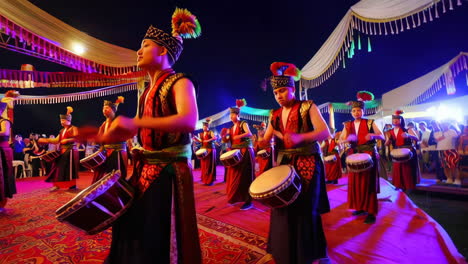 traditional drumming performance at a cultural event