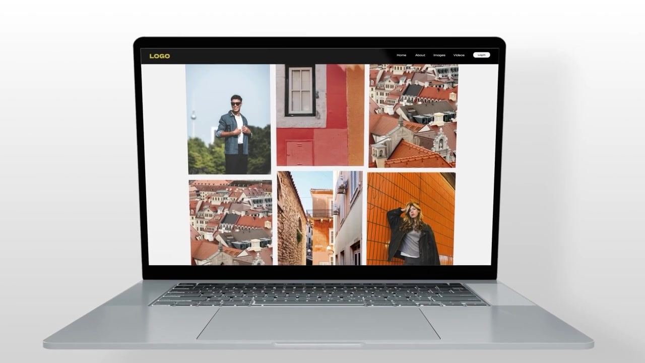 Presentazione di mockup per laptop pulita e moderna