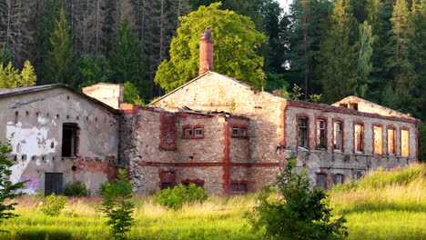 Post soviet ruins building in east Europe , heritage from URSS empire