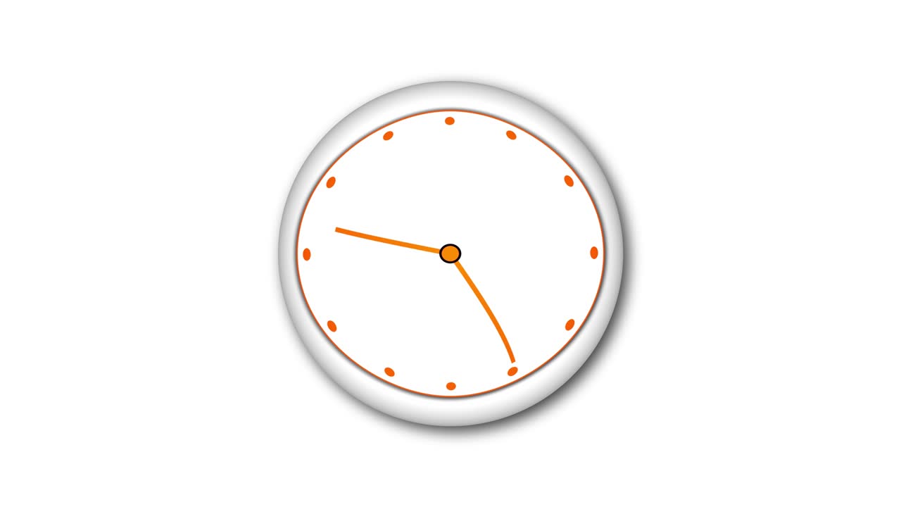 la velocidad de rotación de la manilla del reloj. animación del reloj de lapso de tiempo. rotación de la velocidad de la manila del reloj