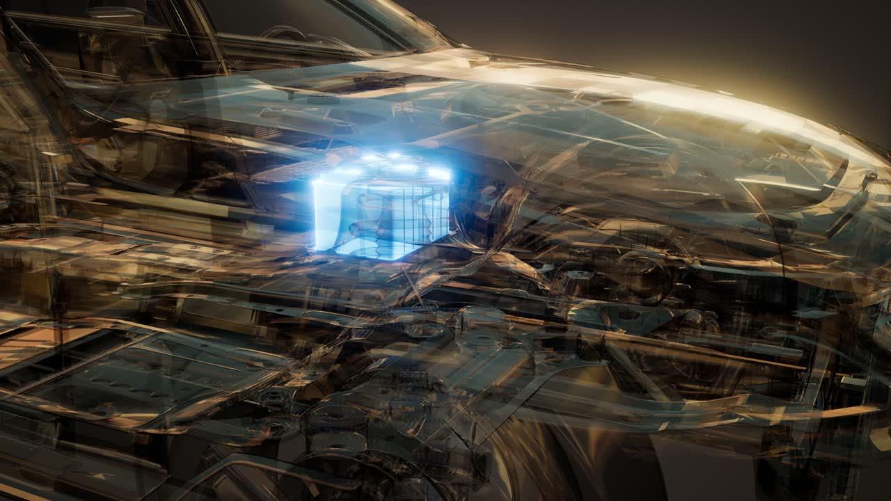 batería de coche visible en el coche