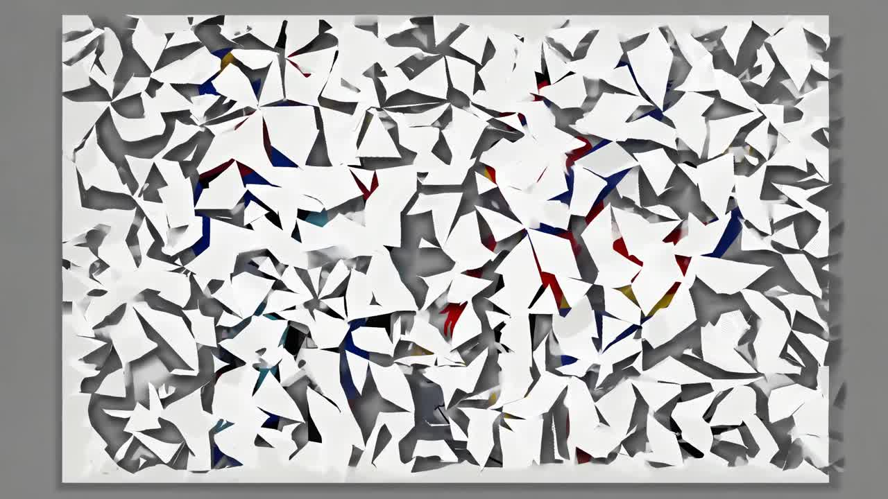 한 커플의 기하학적 추상 예술