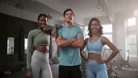 group of athletes in gym