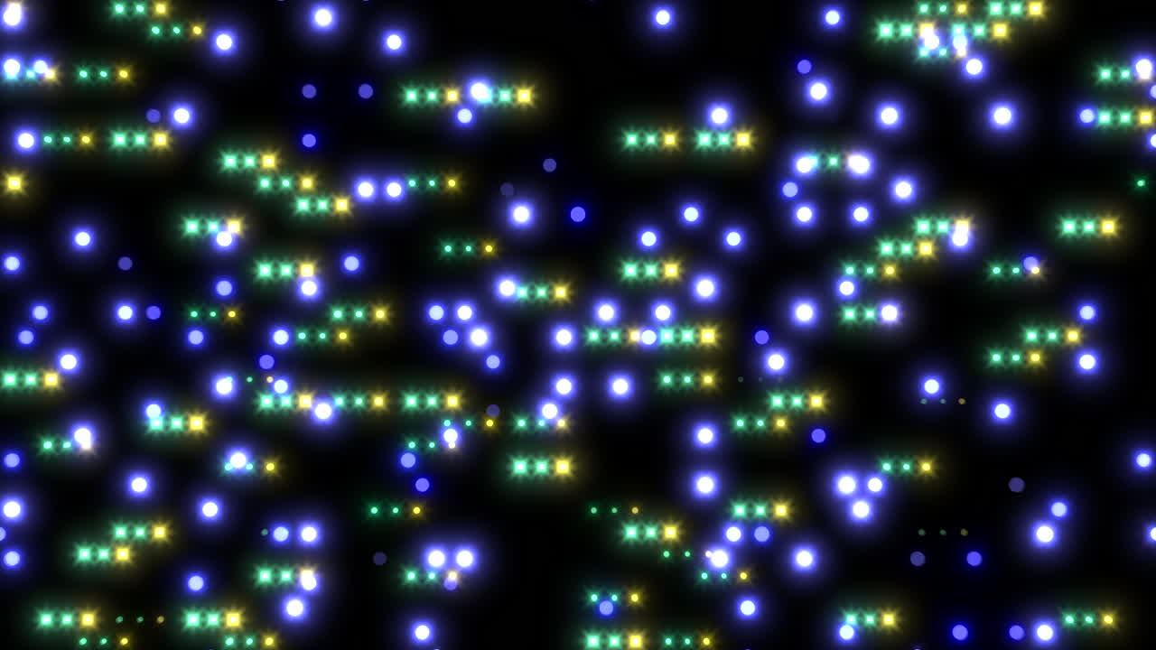 Vibrant floating lights in a mesmerizing circular display