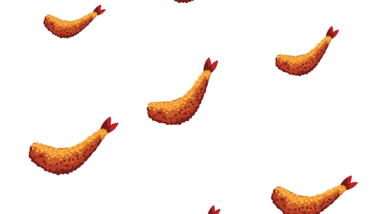 modello di gamberetti fritti