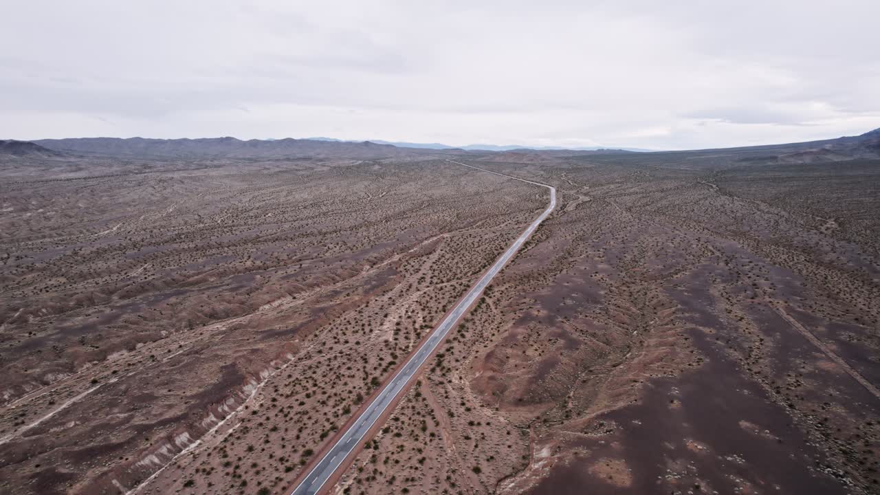 Aerial Drone View of a Vast Rocky Desert Landscape in California with Dramatic Terrain