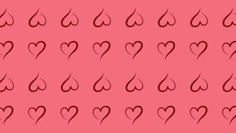 heart and wave pattern on a pink background