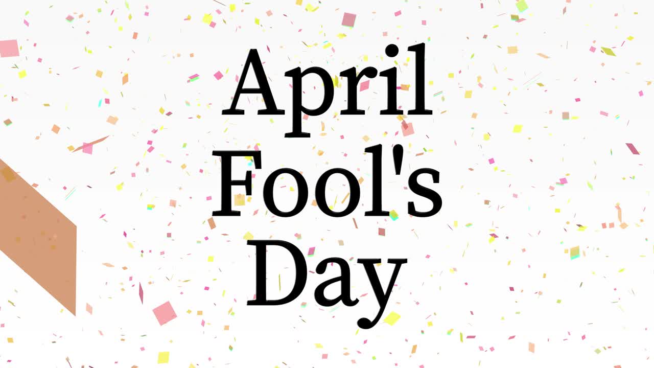 April Fool's English Message Text Animation Motion Graphics