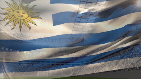 argentina flag floating in the sky